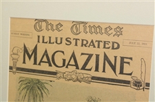 1923 The Times Illustrated Magazine Lady Golfer 'On the Go with Jeanne' Cover July 22nd - Framed