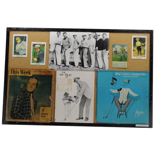 Hope, Crosby & Ford Collage Presentation of Record Covers, Magazines, Cards & more - Framed