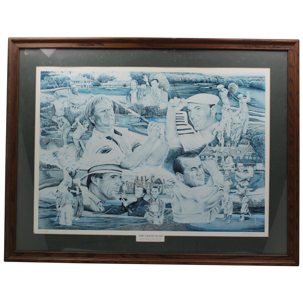 Ltd Ed The Grand Slam Nicklaus, Sarazen, Player & Hogan Print #1278/1500 - Framed