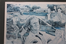 Ltd Ed 'The Grand Slam' Nicklaus, Sarazen, Player & Hogan Print #1278/1500 - Framed