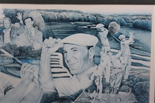 Ltd Ed 'The Grand Slam' Nicklaus, Sarazen, Player & Hogan Print #1278/1500 - Framed