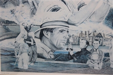 Ltd Ed 'The Grand Slam' Nicklaus, Sarazen, Player & Hogan Print #1278/1500 - Framed