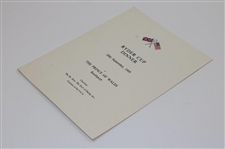 1969 Ryder Cup at The Prince of Wales Southport Dinner Menu