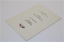 1969 Ryder Cup at The Prince of Wales Southport Dinner Menu