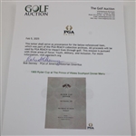 1969 Ryder Cup at The Prince of Wales Southport Dinner Menu