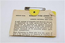 1969 Masters Tournament SERIES Badge #26795 - George Archer Winner