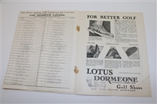 1930 Daily Dispatch Southport Professional Tournament Official Program - Archie Compston Winner