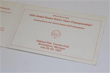 Jack Fleck & Jay Hoover Signed 1991 US Senior Open Championship at Oakland Hills Official Scorecard