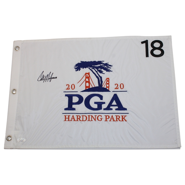 Colin Morikawa Signed 2020 PGA Championship at Harding Park Flag JSA #WIT687360