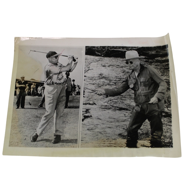 Eisenhower Golfing & Fishing Wire Photo