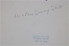 1941 Mr & Mrs. Denny Shute Wayne Peters Original Photo - January 21st