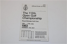 1983 Open Championship at Royal Birkdale Thursday, Friday & Sunday Pairing Sheets