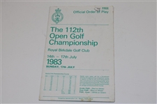 1983 Open Championship at Royal Birkdale Thursday, Friday & Sunday Pairing Sheets