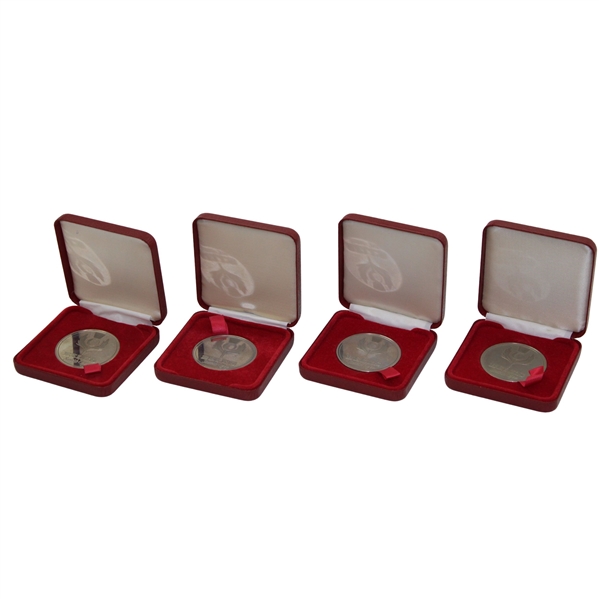 Four (4) Bells Scottish Open Medallions in Original Felt Cases