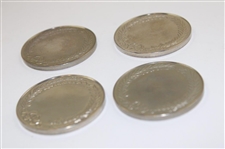 Four (4) Bell's Scottish Open Medallions in Original Felt Cases