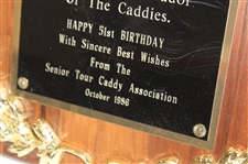 Chi Chi Rodriguez's Personal Ambassador Of The Caddies 1986 Plaque