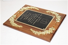 Chi Chi Rodriguez's Personal Ambassador Of The Caddies 1986 Plaque