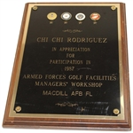 Four (4) Chi Chi Plaques/Awards - Eagle Award, Armed Forces MacDill AFB & more