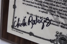 Chi Chi Rodriguez Signed United States Coast Guard Plaque JSA ALOA