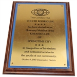 Four (4) Chi Chi Plaques/Awards - Junior Golf Assoc, Salvation Army & more