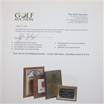 Four (4) Chi Chi Plaques/Awards - Junior Golf Assoc, Salvation Army & more