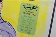 Tommy Bolt 50th Anniversary of 1958 US Open Championship Display Framed