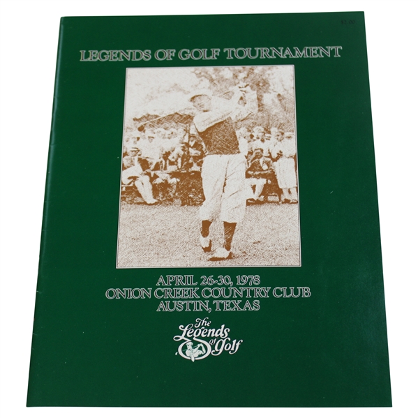 1978 Legends Of Golf Tournament at Onion Creek Country Club Program