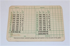 Augusta National Golf Club Scorecard