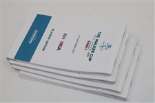 Four (4) Official Players Yardage Books - Royal Liverpool, TPC Scottsdale, Torrey Pines & Riviera