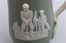 Vintage Copeland Spode England Light Green Pitcher 