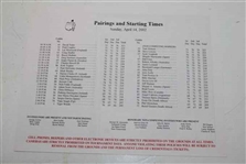 2002 Masters Tournament Annual & Friday-Sunday Pairing Sheets