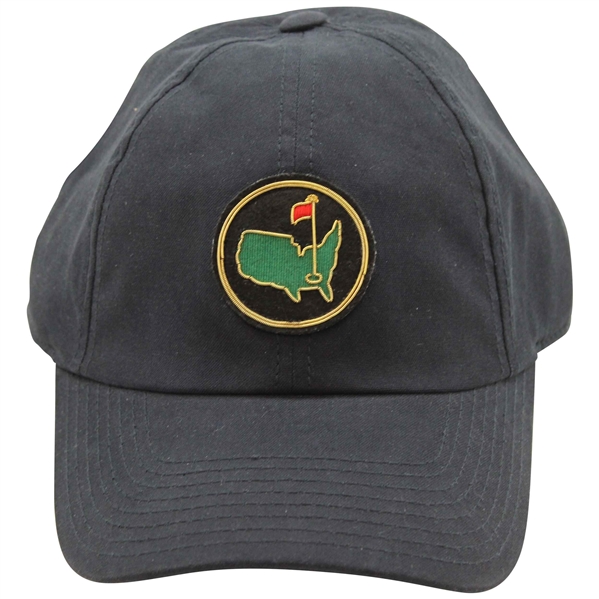 Augusta National GC Masters Tournament Circle Black Bullion Patch Logo Navy Hat - New w/Tag
