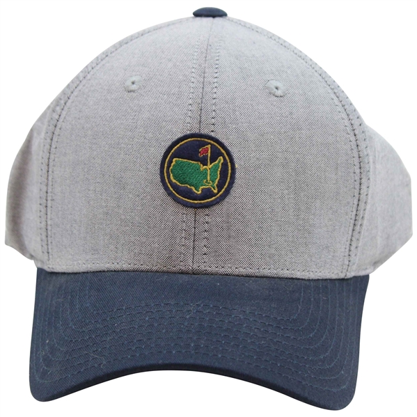 Augusta National GC Masters Tournament Circle Patch Logo Gray w/Navy Hat - New w/Tag