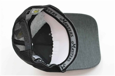 Augusta National GC Masters Tournament Grey w/White Lines & Black Mesh Yellow Logo Hat - New w/Tag