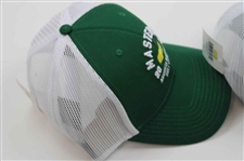 Two (2) 2022 Masters Tournament Augusta National GC Green w/White Mesh Trucker Hats - New w/Tags