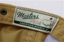 Masters Tournament Augusta National GC Green & Yellow 'Est. 1934' Caddy Hats - New w/Tags
