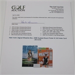 Hale Irwin's Signed Wheaties Box, 2008 Hualalai Resort Poster & 3x5 Index Card JSA ALOA