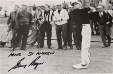 Gary Player Signed Back & White at St. Andrews Photo w/'Arnie St. Andrews' JSA #CE33689