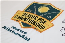 Rocco Mediate Signed 2016 Senior PGA Championship Embroidered Flag w/'2016 Champion' JSA ALOA