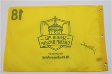 Colin Montgomerie Signed 2014 Senior PGA Championship Screen Flag JSA ALOA