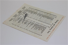 Jack Nicklaus Signed 1965 Masters Tournament Friday Pairing Sheet JSA ALOA