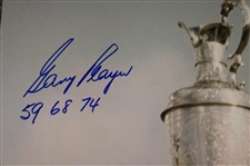 Gary Player Signed Claret Jug 16x20 Photo w/'59 68 74' JSA #CB46494