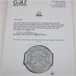 1944 PGA Championship at Manito G&CC Contestant Badge - Bob Hamilton Winner