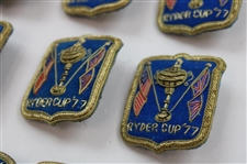 Ten (10) 1977 Ryder Cup at Royal Lytham & St. Annes & Three (3) 1975 Small Blue Coat Crests