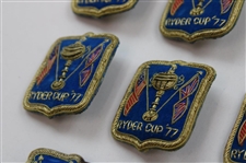 Ten (10) 1977 Ryder Cup at Royal Lytham & St. Annes & Three (3) 1975 Small Blue Coat Crests