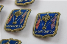 Ten (10) 1977 Ryder Cup at Royal Lytham & St. Annes & Three (3) 1975 Small Blue Coat Crests