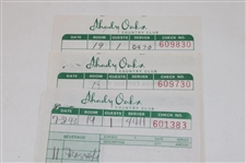 Three (3) Ben Hogan Signed Shady Oaks Country Club Receipts JSA ALOA