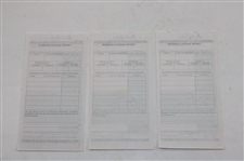 Three (3) Ben Hogan Signed Shady Oaks Country Club Receipts JSA ALOA