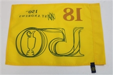 John Daly Signed 2022 OPEN Championship at St Andrews Yellow Flag JSA ALOA