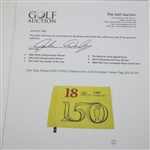 John Daly Signed 2022 OPEN Championship at St Andrews Yellow Flag JSA ALOA